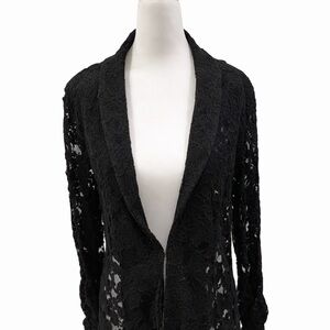 INC International Concepts Black Lace Top